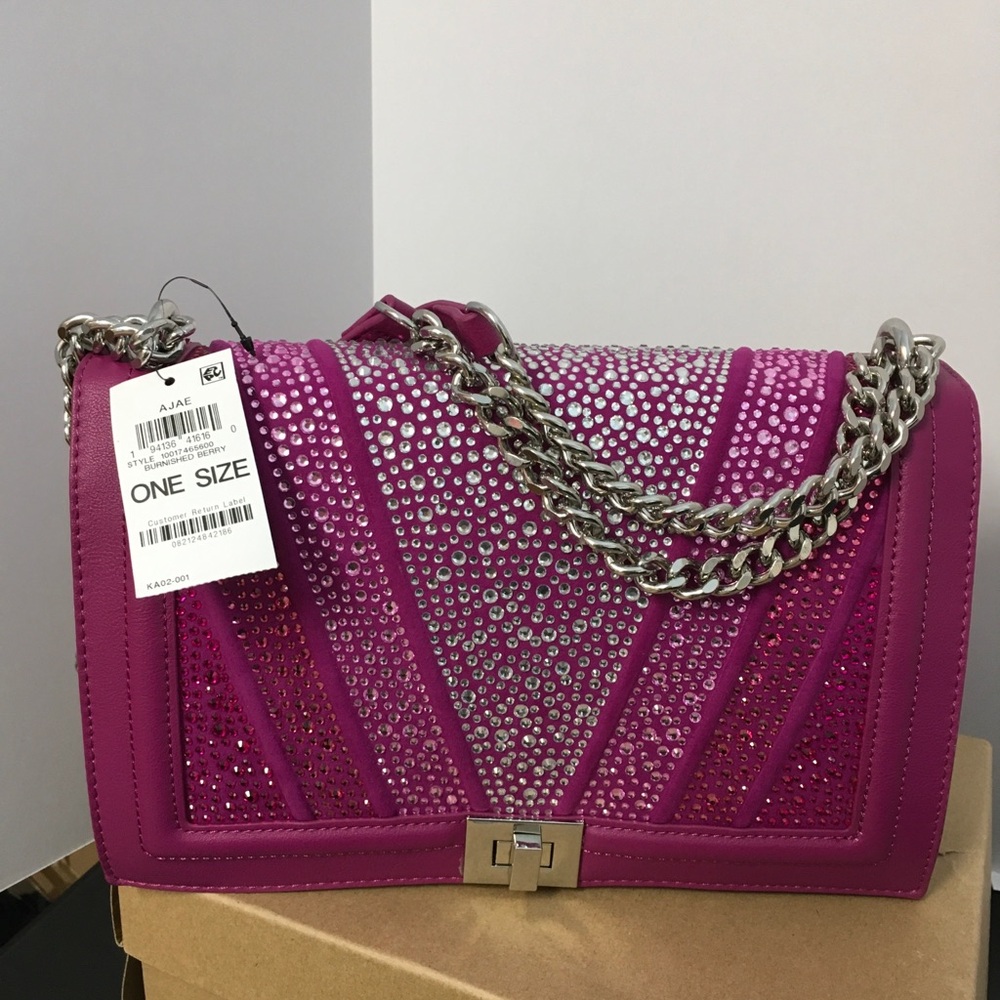 INC Ajae Stylish Pink Chain Shoulder Bag